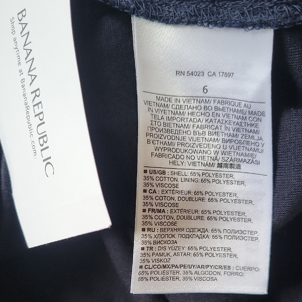 Banana Republic Navy Mesh Mini Dress Nw Size 6 - Picture 10 of 11